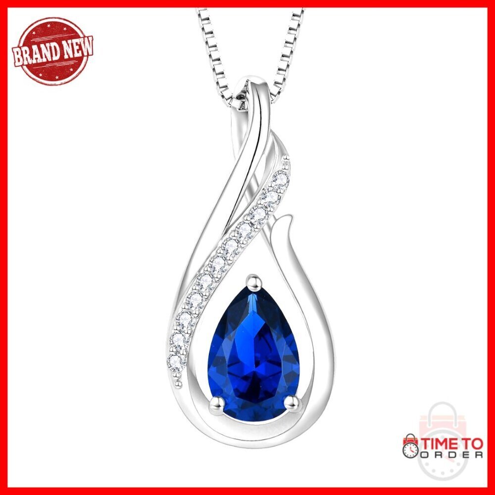 Sterling Silver Infinity Teardrop Pendant Necklace Elegant Minimal Jewelry Gift